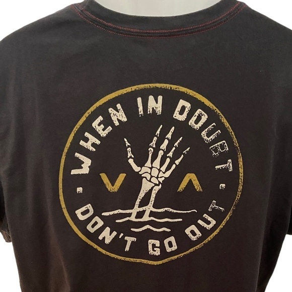 RVCA Hawaii Skate Surf “When In Doubt, Don’t Go Out” Tee Shirt Men XL - Picture 4 of 6